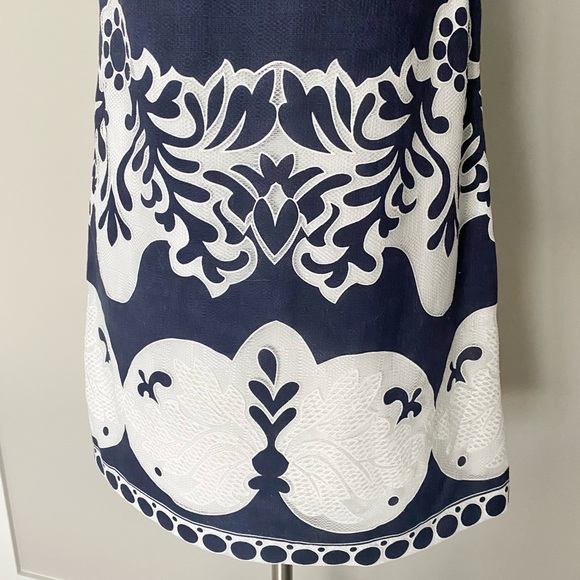 NWT J. Crew Navy Shift Ornate Lace Short Dress - Picture 4 of 11